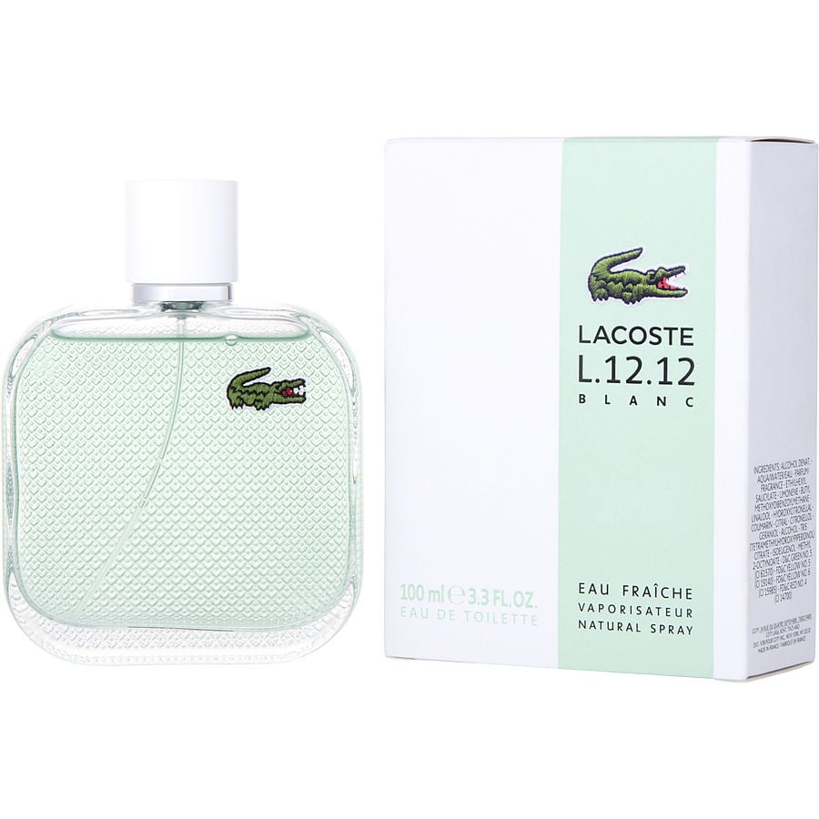 444738 3.4 oz L.12.12 Blanc Eau Fraiche Eau De Toilette Spray for Men -  Lacoste