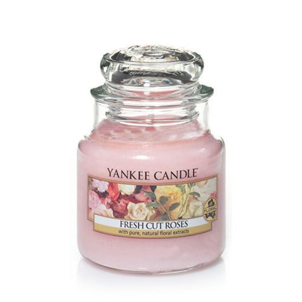 360057 3.6 oz Fresh Cut Roses Scented Small Jar for Unisex, Pink -  Yankee Candle