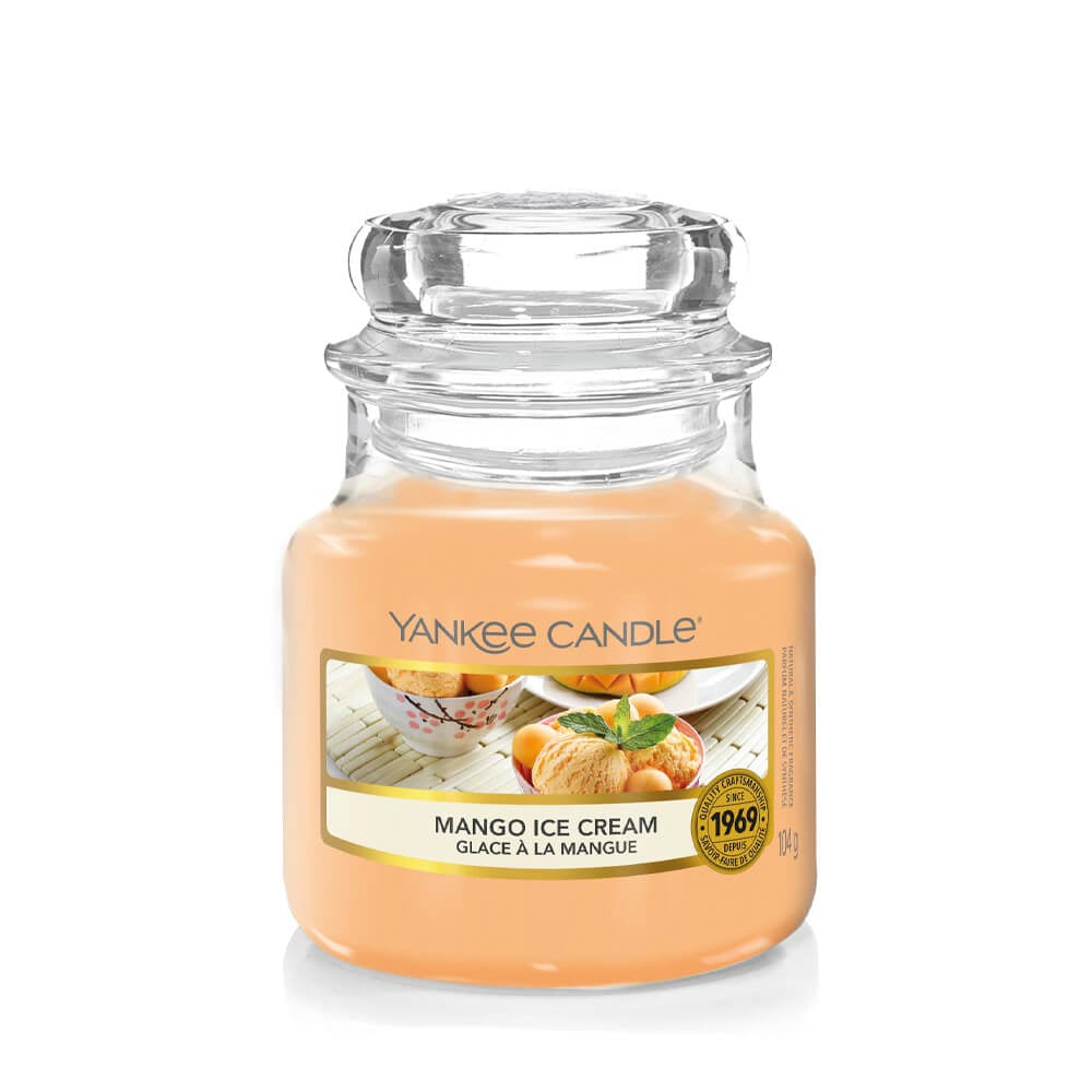 Picture of Yankee Candle 449021 3.6 oz Mango Ice Cream Scented Small Jar for Unisex, Orange