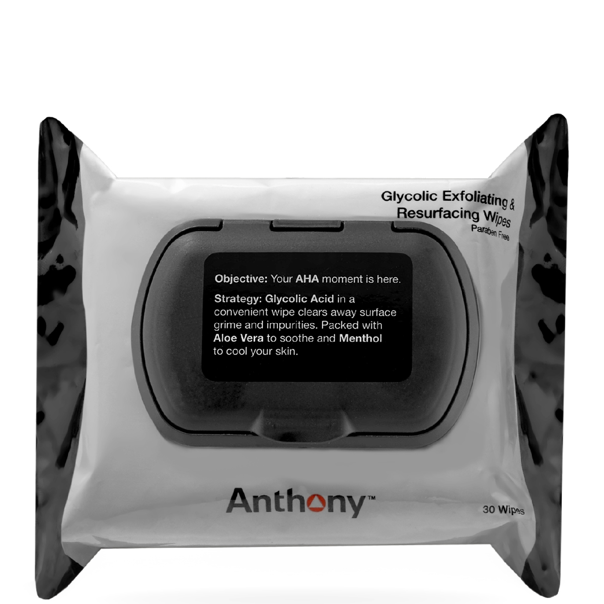 Picture of Anthony 289719 Glycolic Exfoliating & Resurfacing Wipes for Men&#44; 30 Piece