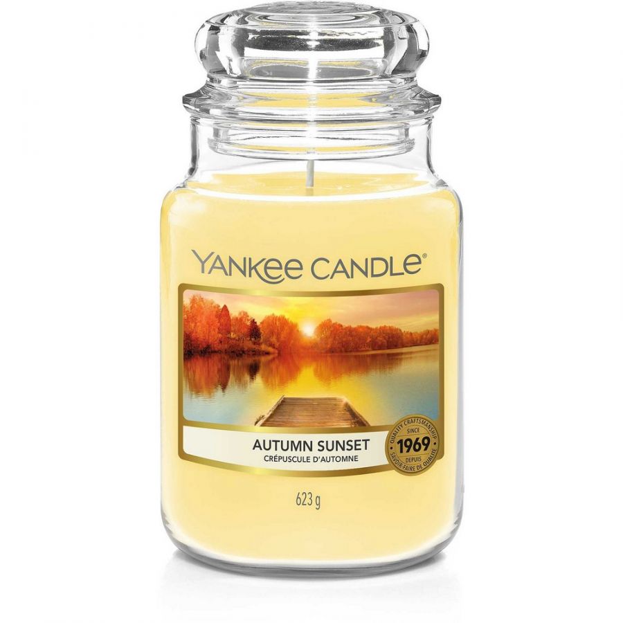 Picture of Yankee Candle 411342 22 oz Autumn Sunset Unisex Scented Large Jar Candle