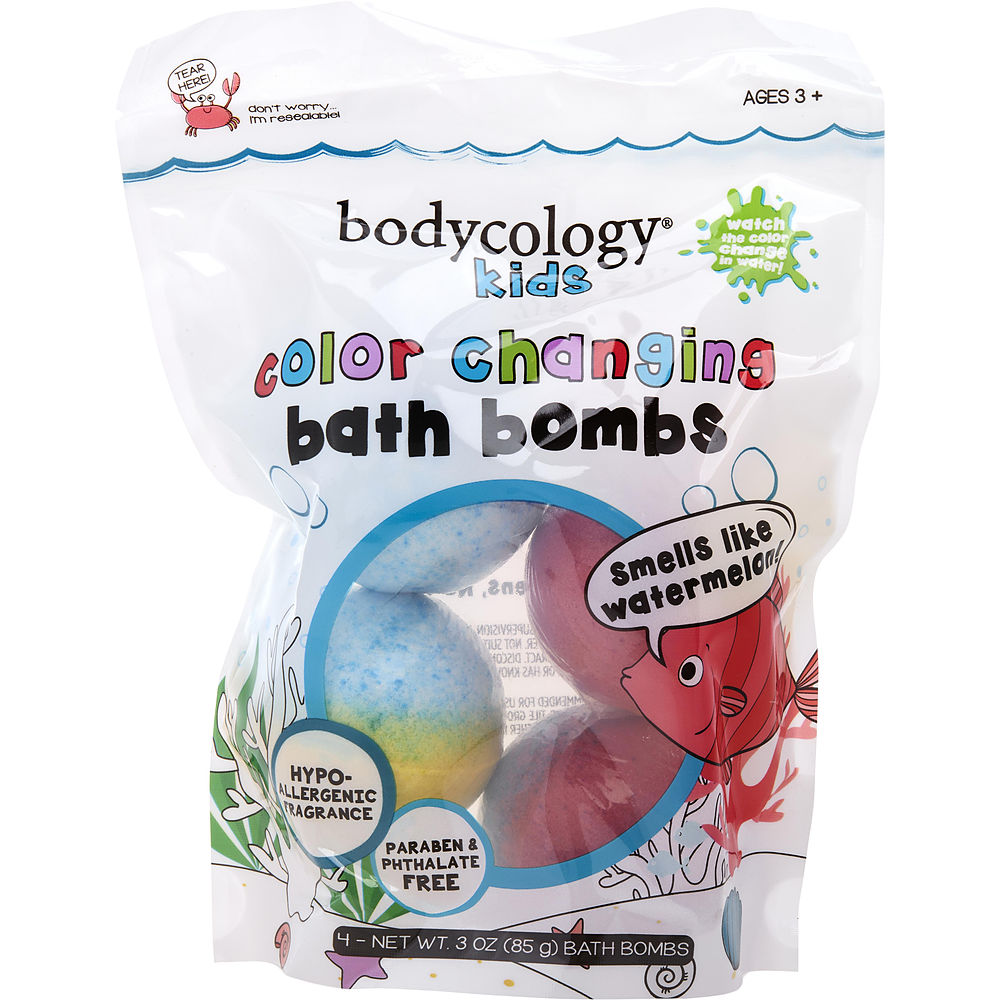 Picture of Bodycology 465579 10 oz Watermelon Color Changing Bath Bomb