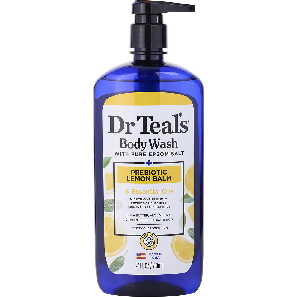 Picture of Dr. Teals 466078 Body Wash with Pure Epsom Salt - Prebiotic Lemon Balm with Sage & Thyme Essential Oils - 24 oz