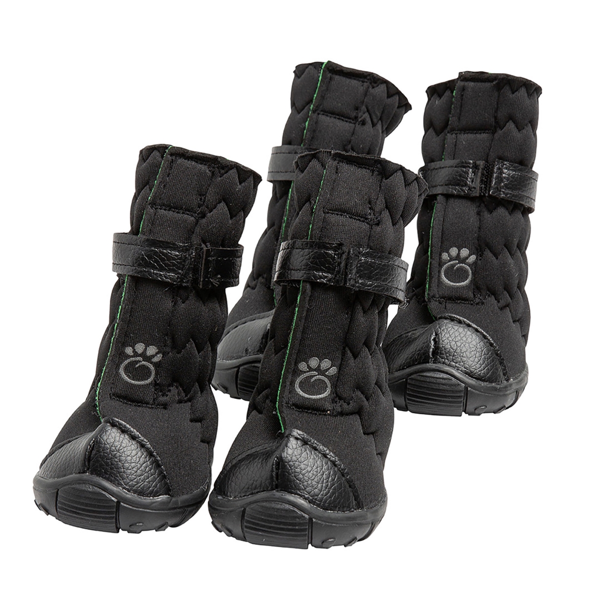 Picture of GF Pet GB259F9-BLACK-M Elasto-Fit Dog Boots&#44; Black - Medium