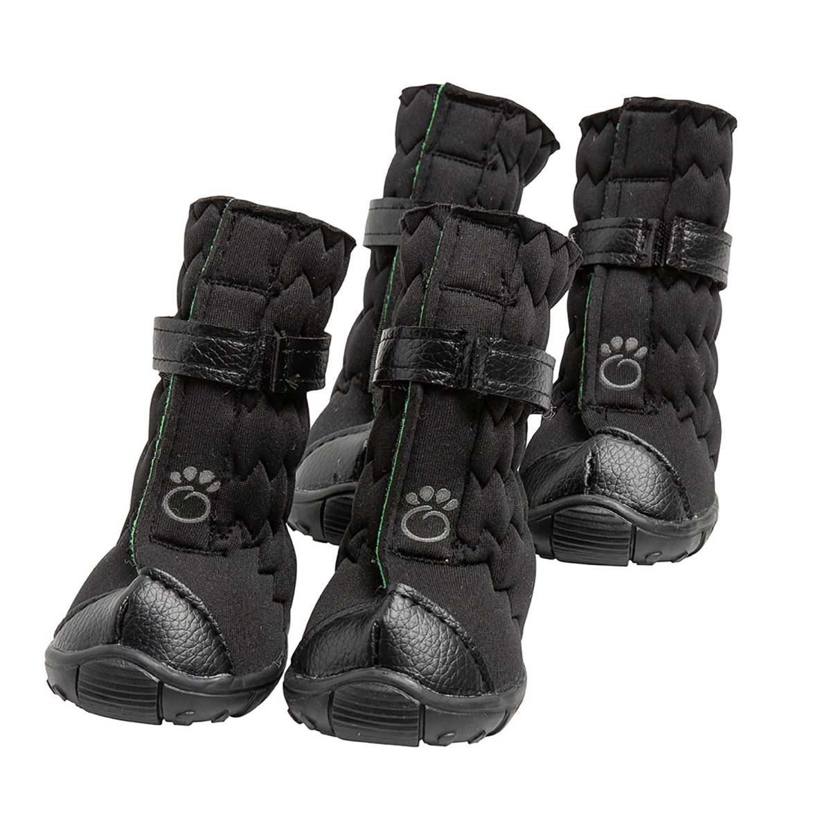 Picture of GF Pet GB259F9-BLACK-L Elasto-Fit Dog Boots&#44; Black - Large