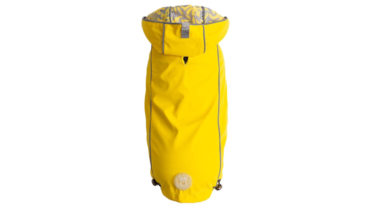Picture of GF Pet GJ023S0-YELLOW-2XS Reversible Elasto-Fit Raincoat&#44; Yellow - 2XS