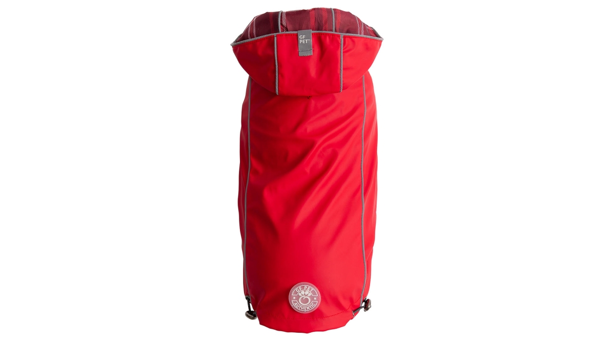 Picture of GF Pet GJ023S0-RED-M Reversible Elasto-Fit Raincoat&#44; Red - Medium