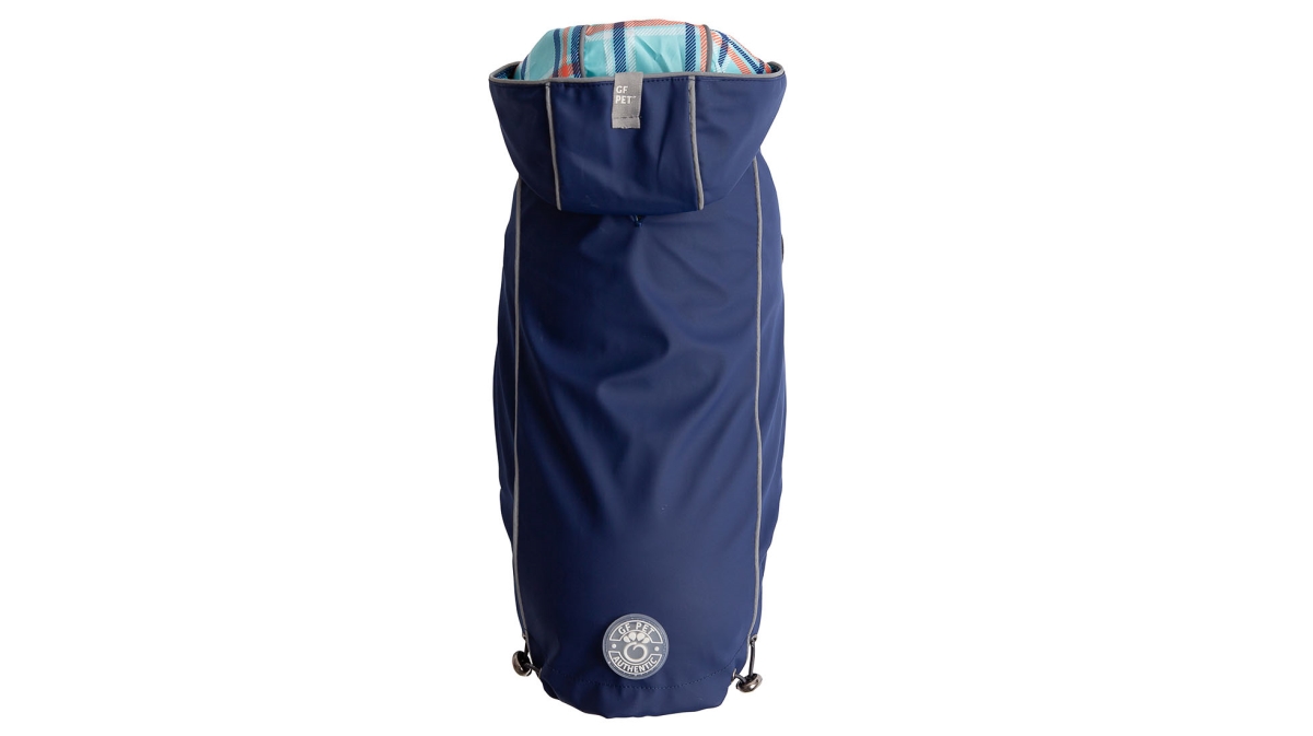 Picture of GF Pet GJ023S0-NAVY-M Reversible Elasto-Fit Raincoat&#44; Navy - Medium