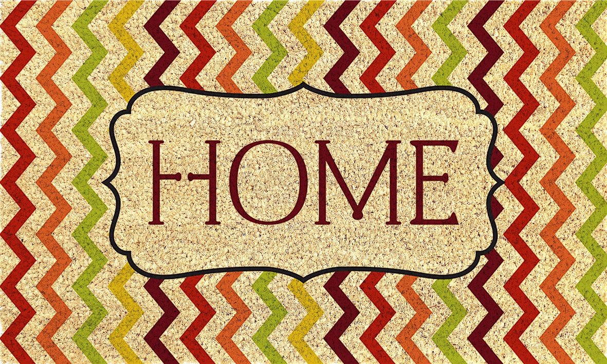 FC0245 18 x 30 in. PVC Back Coir Mat with Bleach Printed