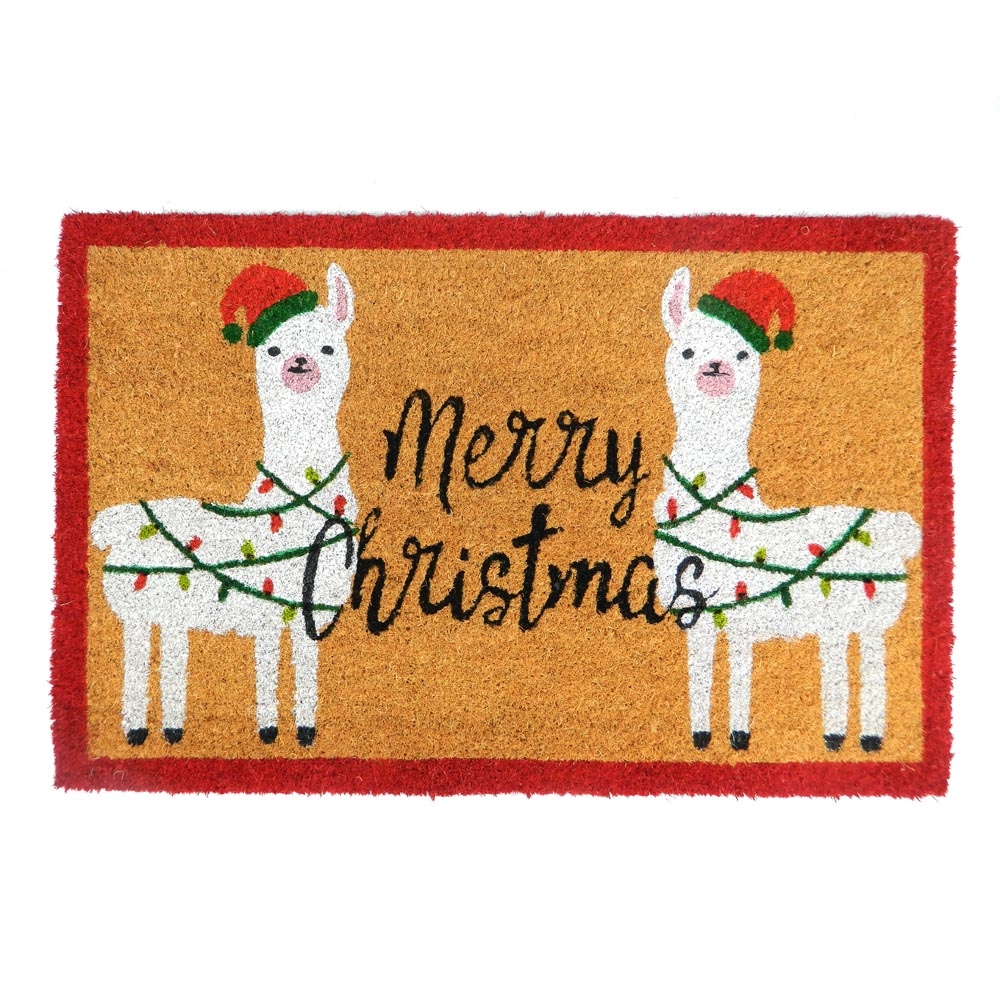 Merry Christmas - Printed Door Mat -100% Coir