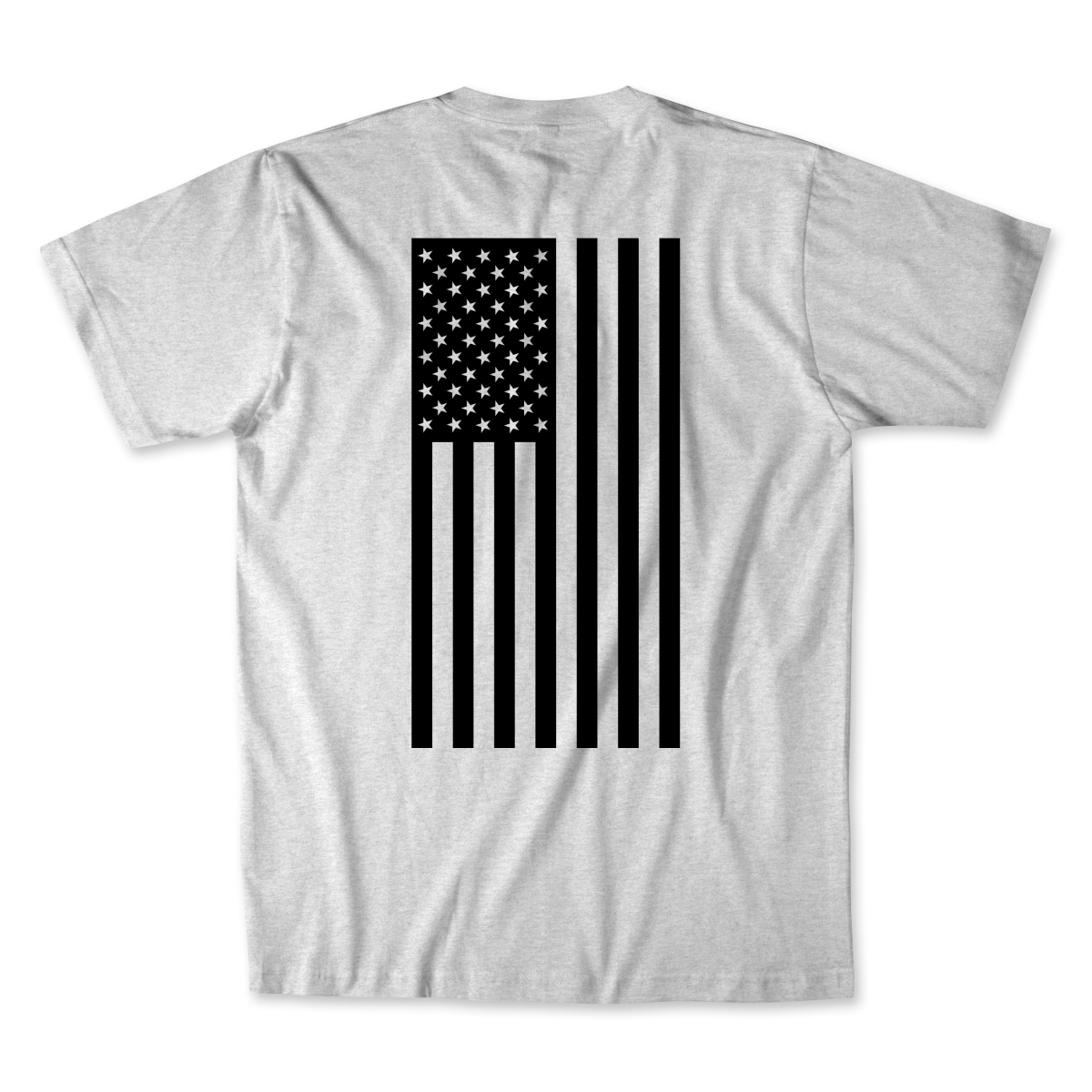 Picture of First Manufacturing FIT-004-L-HGRY T-Shirt with US Flag, Heather Grey - Large