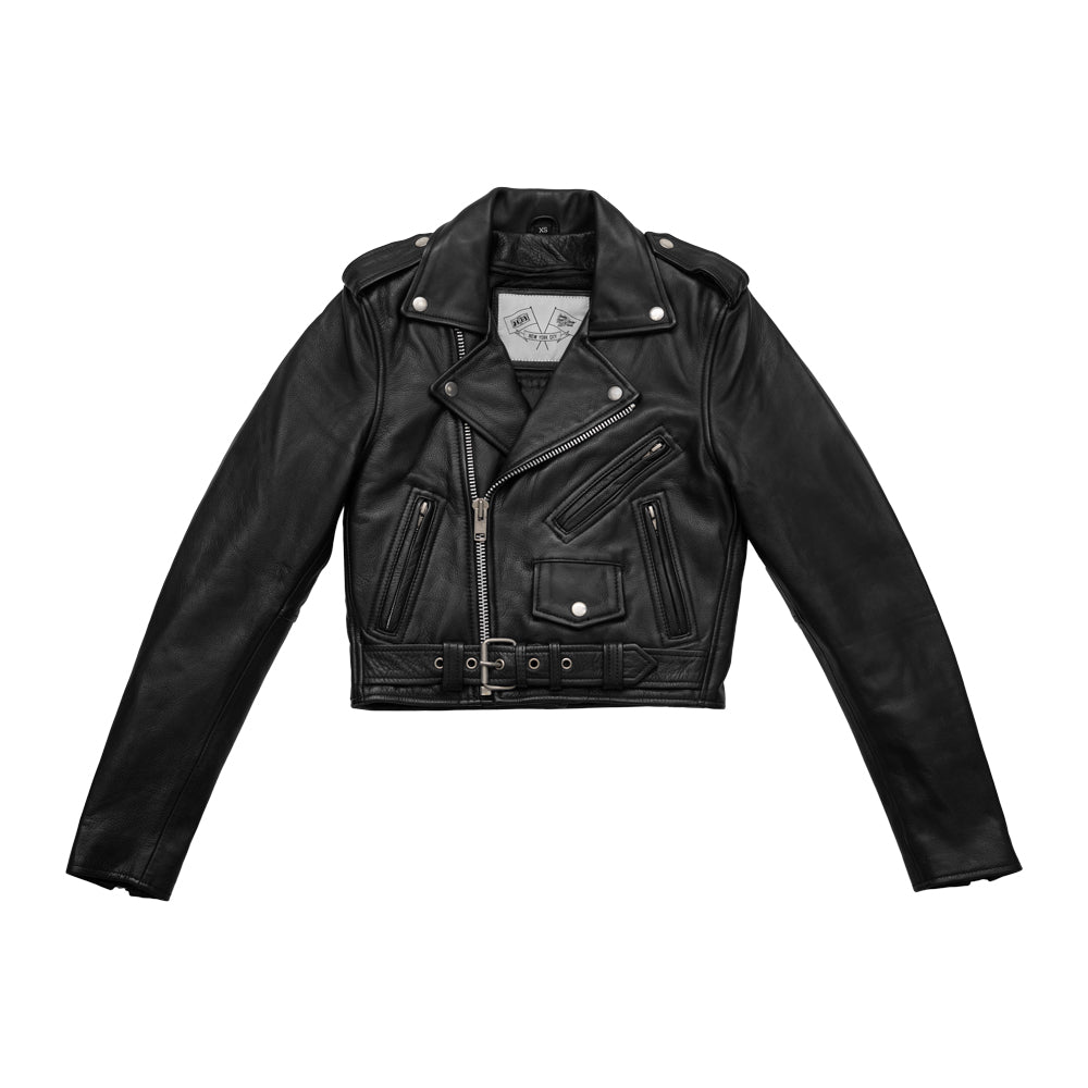Picture of First Manufacturing BH-J01C-L-BLK Imogen Leather Jacket for Women, Black - Large