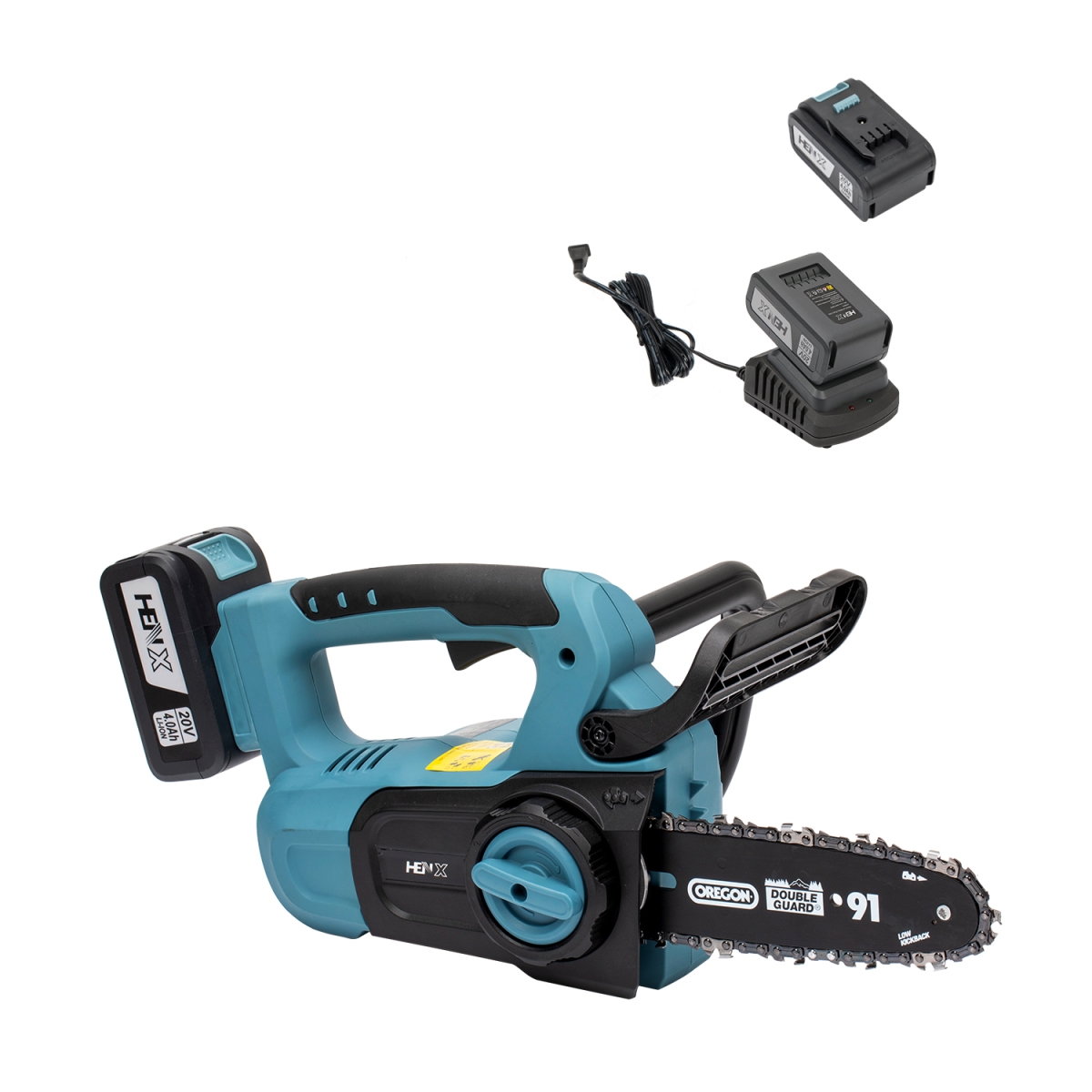 Picture of Henx H20LJ08 8 in. 20V Cordless Chain Saw with Charger & Battery