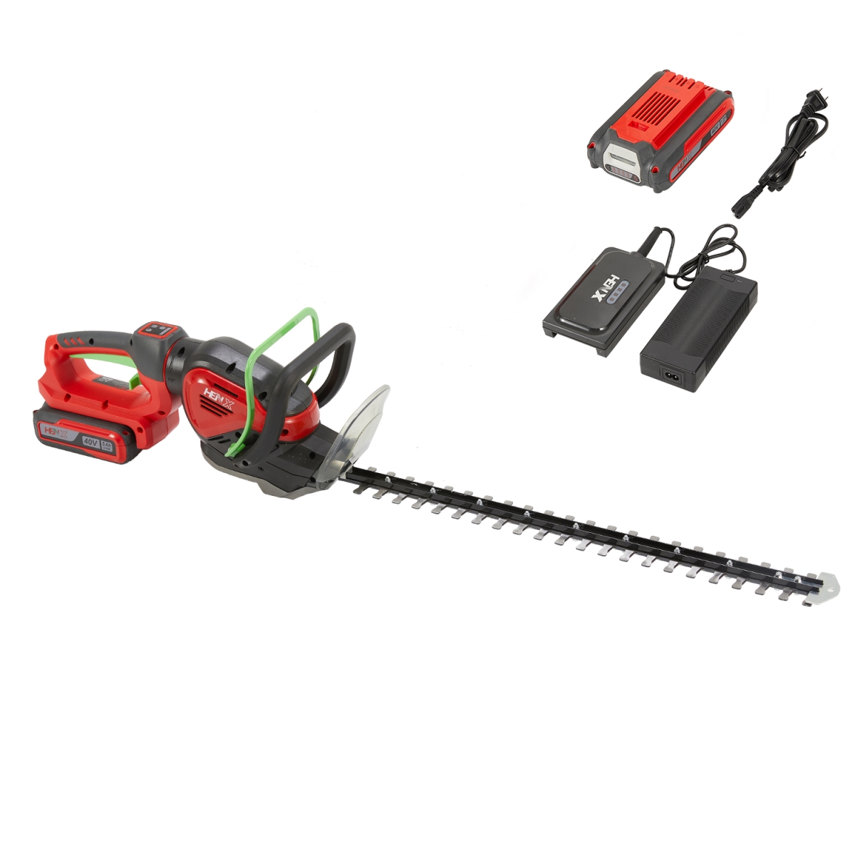 24 in. 40V Cordless Brushless Hedge Trimmer with Charger & Battery, Red & Green -  Balcony Beyond, BA3524673