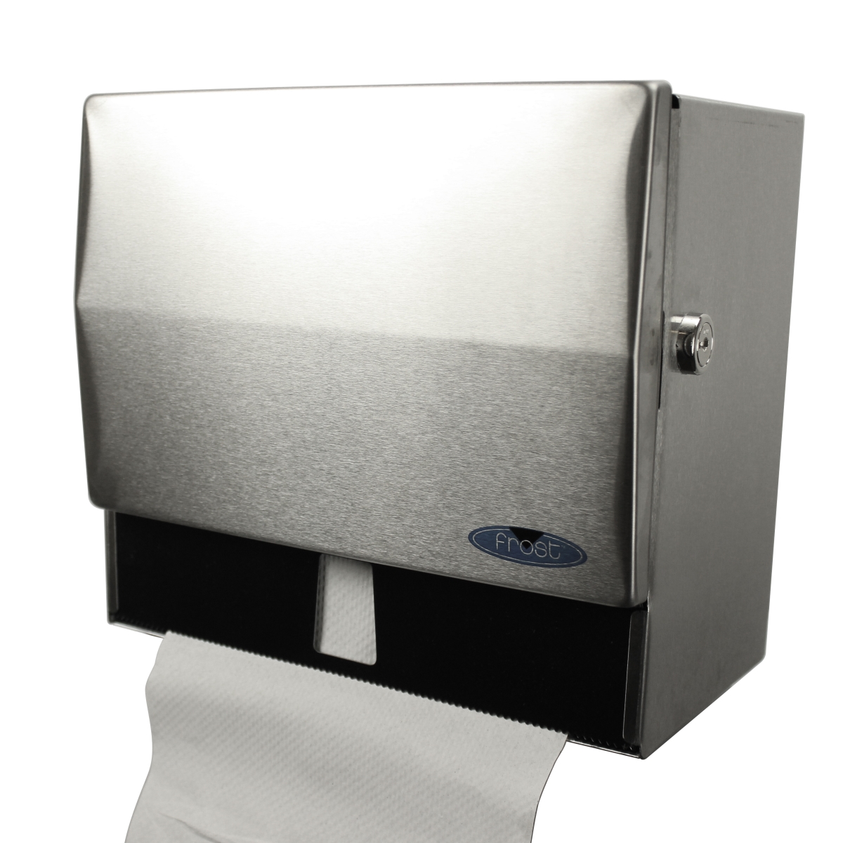 103-1 Combination Roll & Single Fold Towel Dispenser with Lock - Stainless Steel