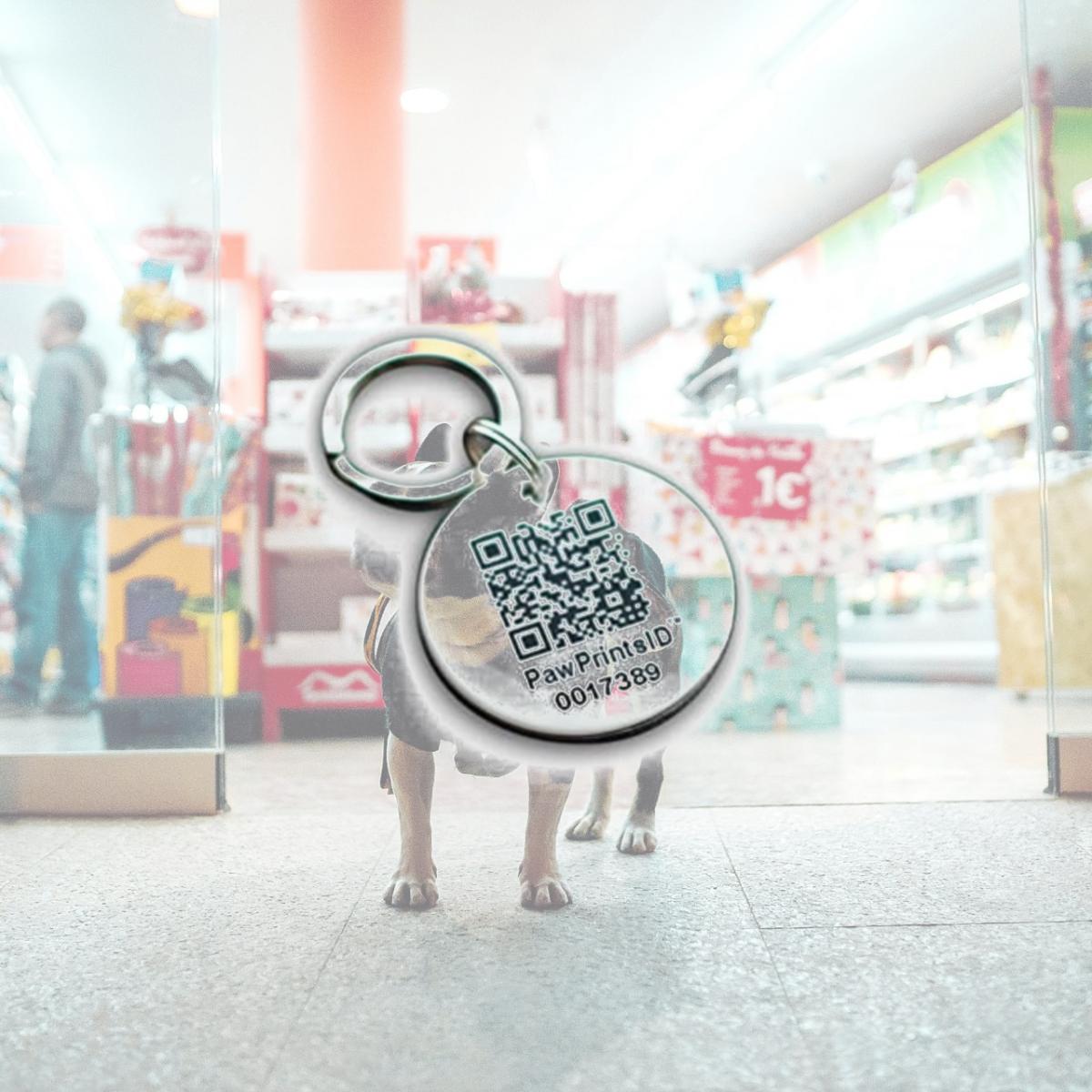 Picture of PawPrintsID ppid-tag QR Smart GPS Pet Collar Rescue & Recovery Dog Tag