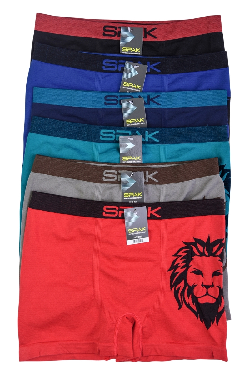 Picture of 247 Frenzy 247-MSP017-6PK Mens Essentials Spak Seamless Trunks&#44; One Size Fits Most - Pack of 6