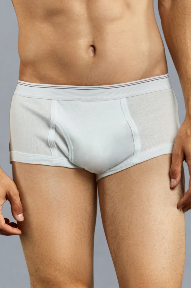 Picture of 247 Frenzy 247-MW3401-6PK-LG Mens Essentials Knocker White Briefs&#44; Large - Pack of 6
