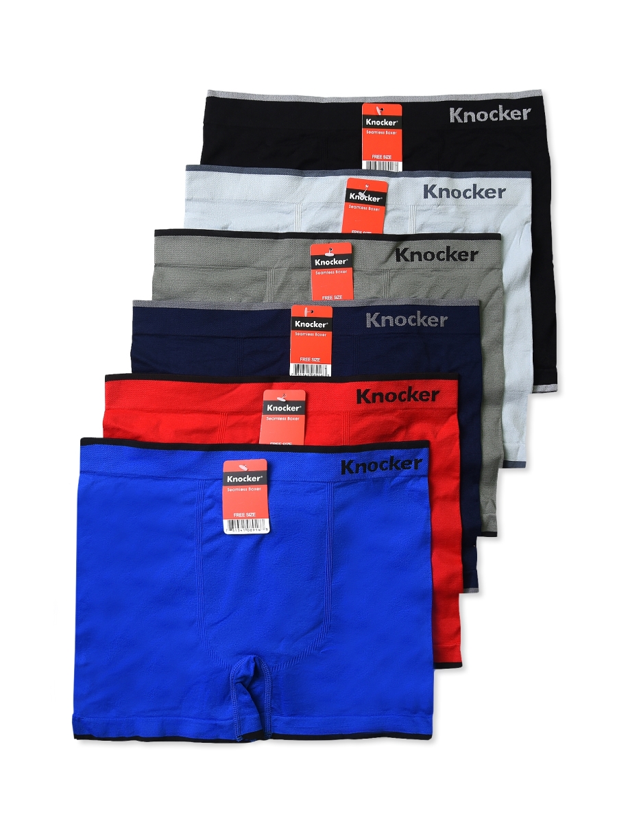 Picture of 247 Frenzy 247-MS002M-6PK Mens Essentials Knocker Seamless Trunks&#44; One Size Fits Most - Pack of 6