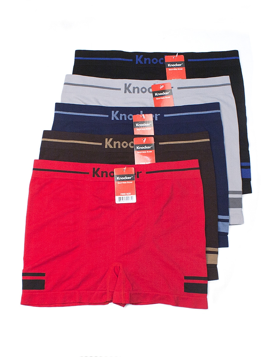 Picture of 247 Frenzy 247-MS019M-6PK Mens Essentials Knocker Seamless Trunks&#44; One Size Fits Most - Pack of 6
