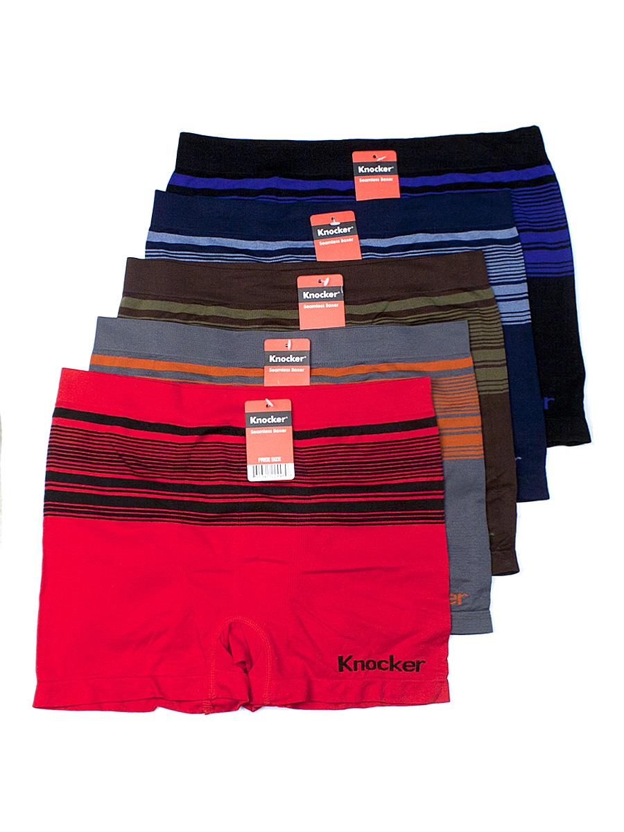 Picture of 247 Frenzy 247-MS031M-6PK Mens Essentials Knocker Seamless Trunks&#44; One Size Fits Most - Pack of 6