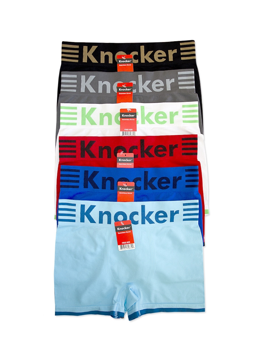 Picture of 247 Frenzy 247-MS048M-6PK Mens Essentials Knocker Seamless Trunks&#44; One Size Fits Most - Pack of 6
