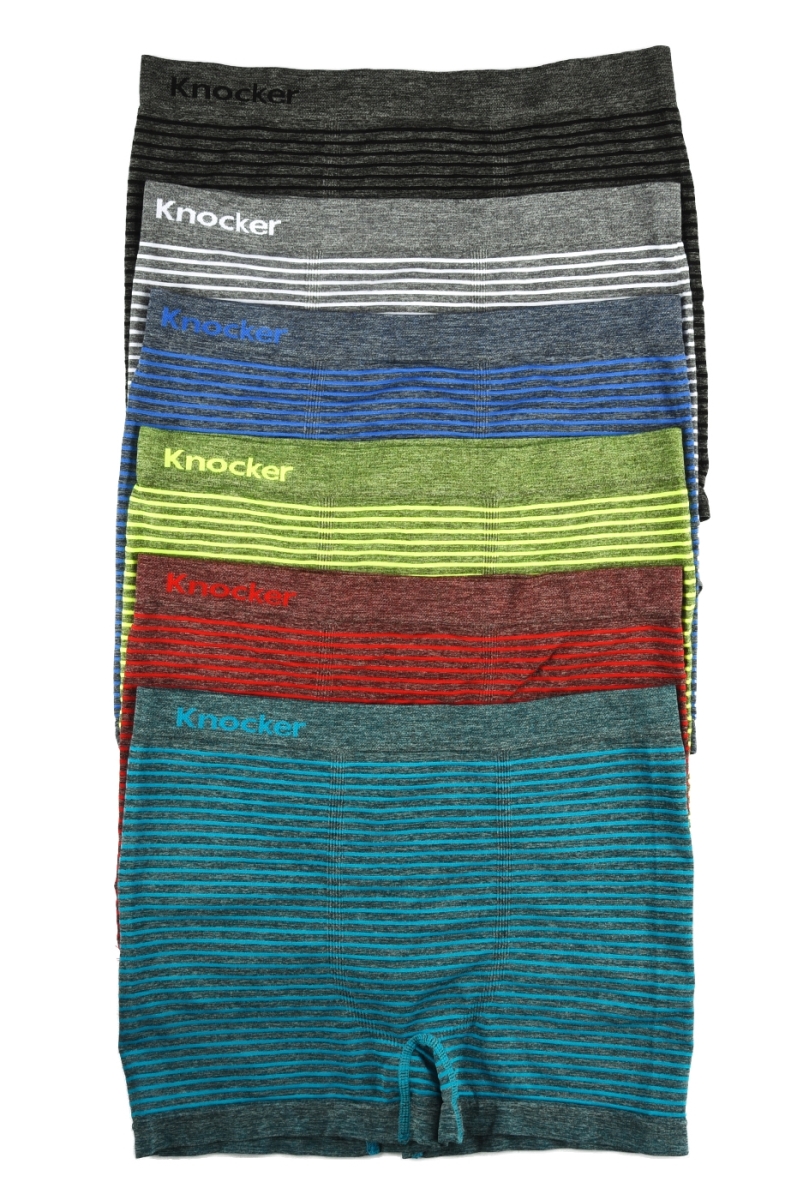 Picture of 247 Frenzy 247-MS054M-6PK Mens Essentials Knocker Seamless Trunks&#44; One Size Fits Most - Pack of 6