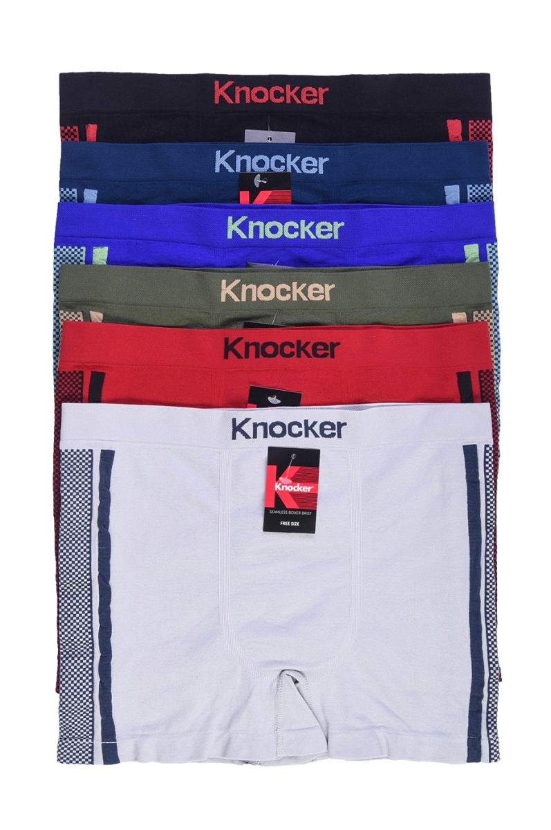Picture of 247 Frenzy 247-MS059M-6PK Mens Essentials Knocker Seamless Trunks&#44; One Size Fits Most - Pack of 6
