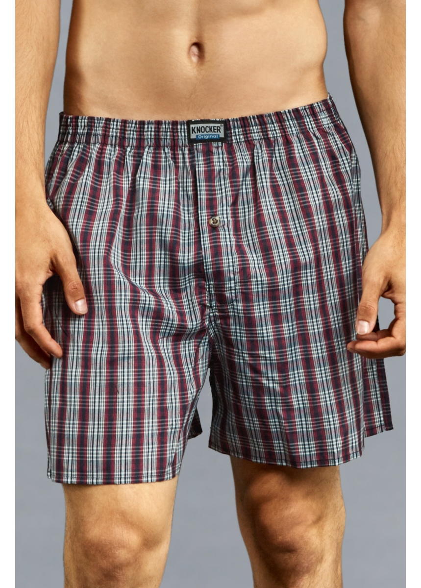 Picture of 247 Frenzy 247-TB3500-2X Mens Essentials Knocker Button Fly Cotton Blend Boxers Shorts&#44; 2X - Pack of 3