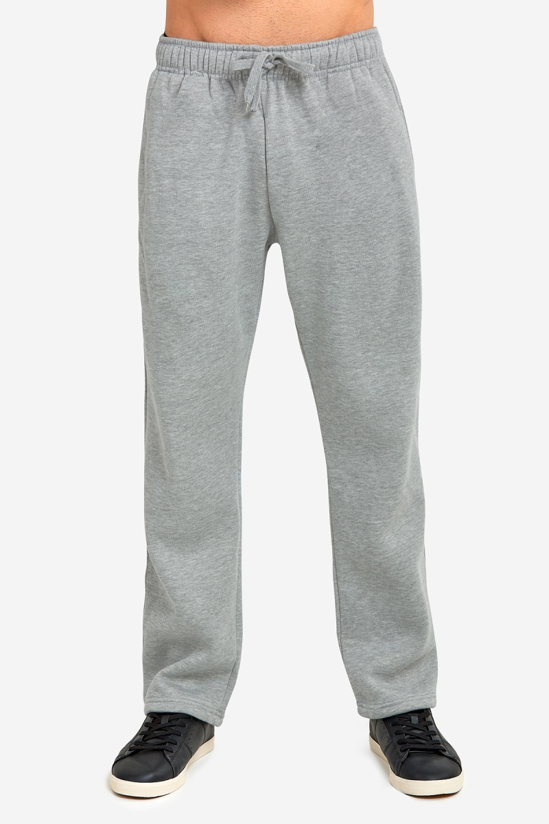 Picture of 247 Frenzy 247-SP1000 HGY-2X Mens Essentials Knocker Heavy Weight Fabric Long Fleece Sweat Pants&#44; Heather Gray - 2X