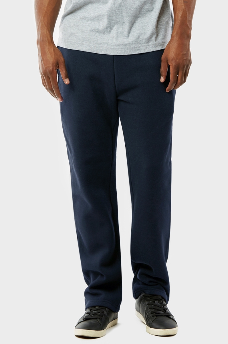 Picture of 247 Frenzy 247-SP1000 NVY-LG Mens Essentials Knocker Heavy Weight Fabric Long Fleece Sweat Pants&#44; Navy - Large