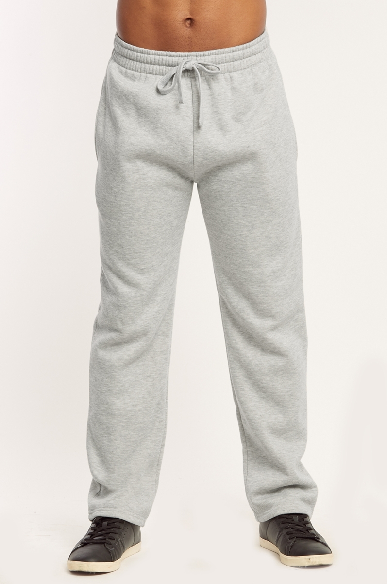 Picture of 247 Frenzy 247-SP1010 HGY-XL Mens Essentials Knocker Medium Weight Fabric Long Fleece Sweat Pants&#44; Heather Gray - Extra Large