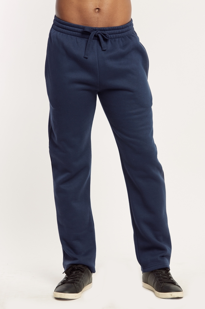 Picture of 247 Frenzy 247-SP1010 NVY-2X Mens Essentials Knocker Medium Weight Fabric Long Fleece Sweat Pants&#44; Navy - 2X