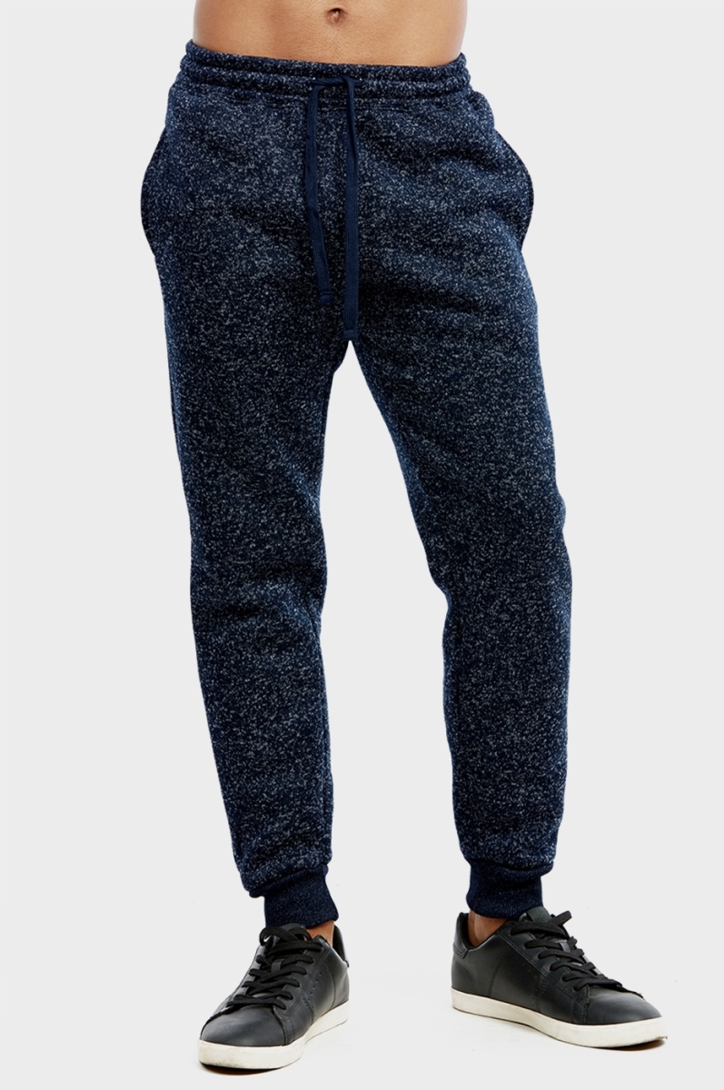 Picture of 247 Frenzy 247-SP1110 NVY-XL Mens Essentials Knocker Medium Weight Jogger Fleece Sweat Pants&#44; Navy - Extra Large