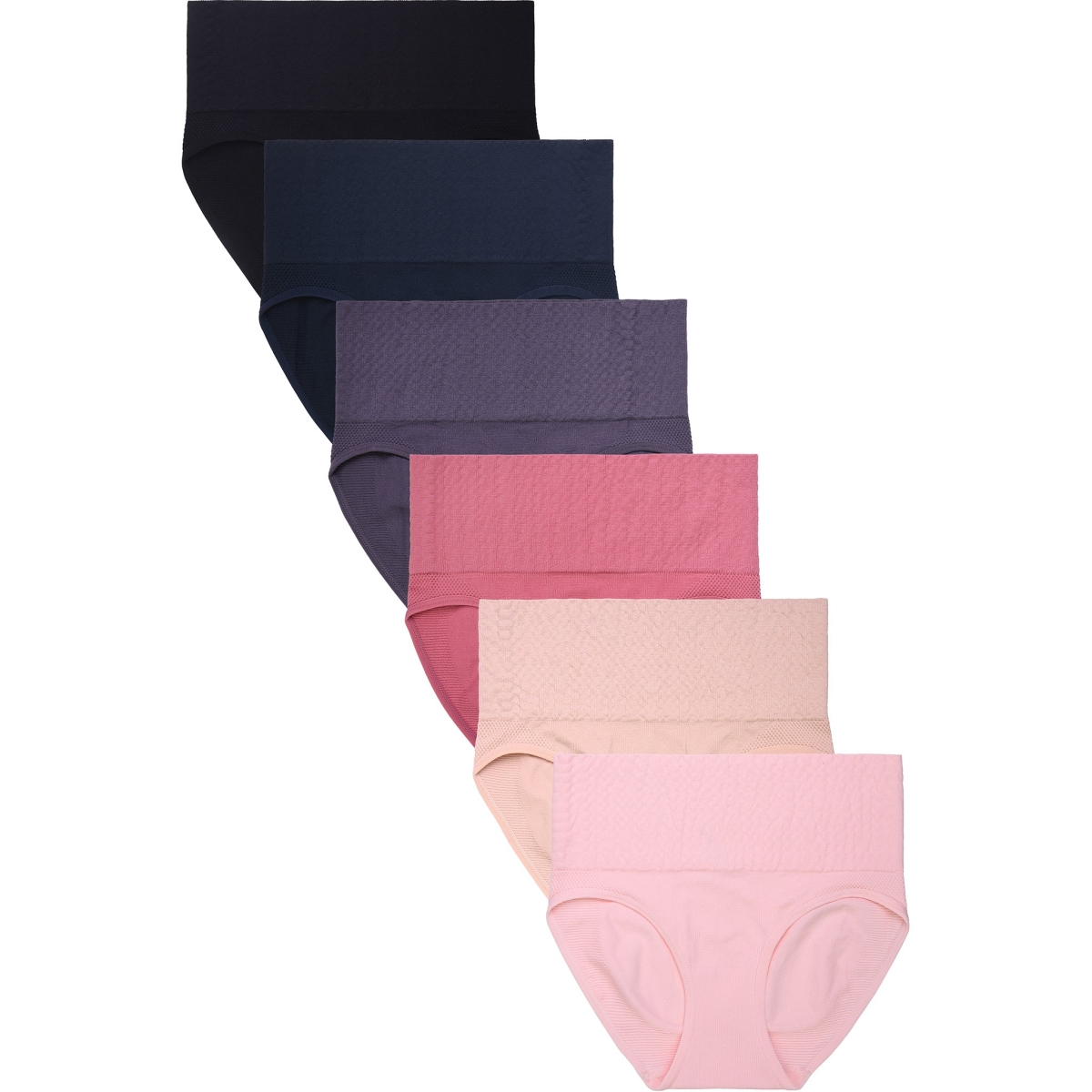 Picture of 247 Frenzy 247-GL7337S5 Sofra Womens Essentials Shapewear Control Panty Underwear - Assorted Color - One Size - Pack of 6