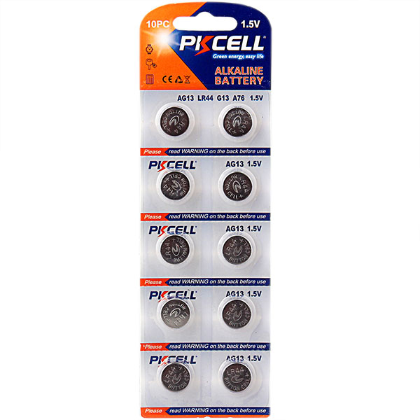 AG13-10B 1.5V 1 lbs Alkaline Cell Battery, Pack of 10
