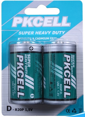 1.5V Heavy Duty Zinc Chloride Battery, Pack of 2