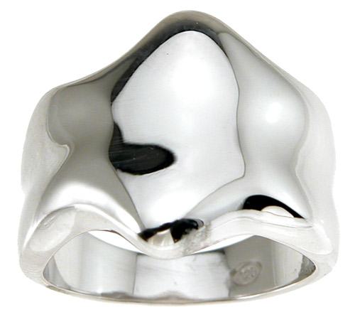 r6002 925 Sterling Silver Fashion Anniversary Ring  Rhodium Finish - Size 5