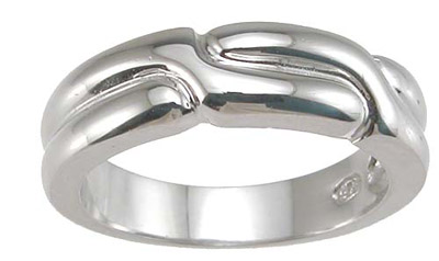 Picture of Sterling Couture r6617 925 Sterling Silver Anniversary Ring  Rhodium Finish - Size 5