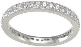 Picture of Sterling Couture r6754 2 mm 925 Sterling Silver Wedding Band Ring - Size 5