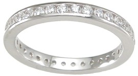 925 Sterling Silver Brilliant Eternity Ring - Size 5