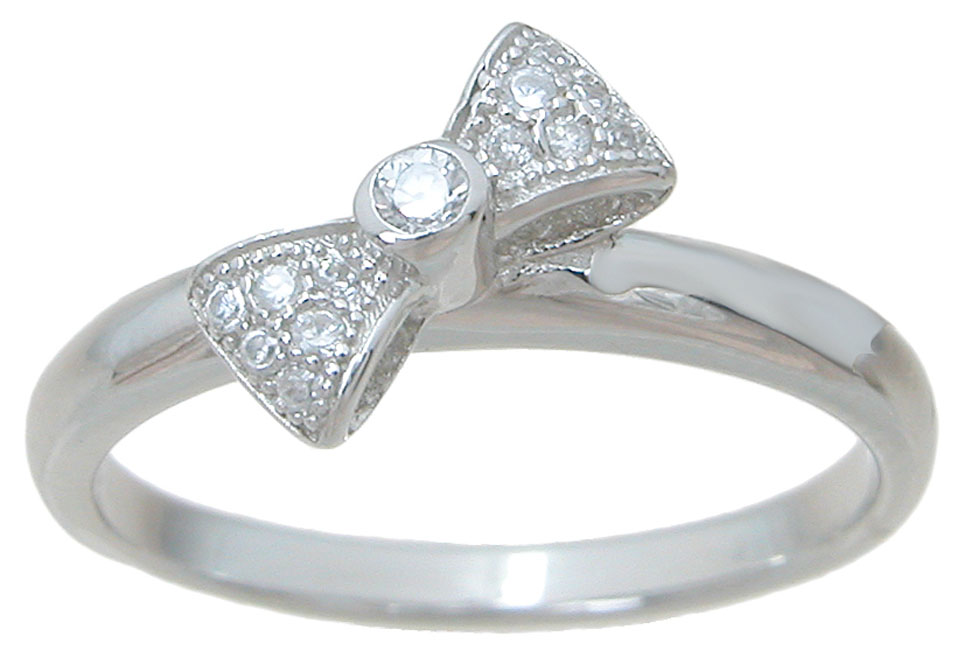 925 Sterling Silver Ribbon Ring - Size 5