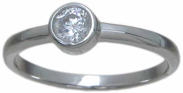 Picture of Sterling Couture r6986 3.8 mm Sterling Silver Ring - Size 5