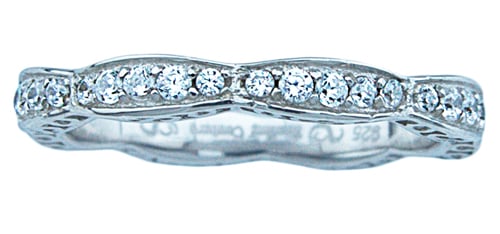 925 Silver  Bridal Wedding Band Ring - Size 5