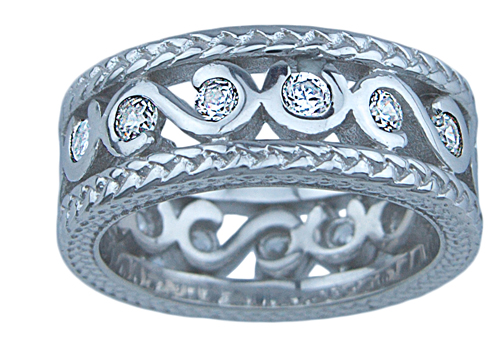 925 Silver   Band Ring - Size 5
