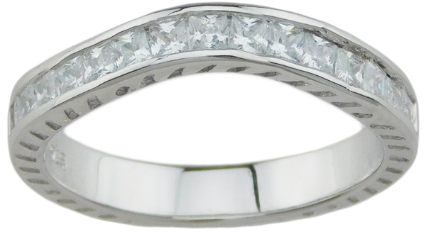 Sterling Silver Wedding Band Ring - Size 5