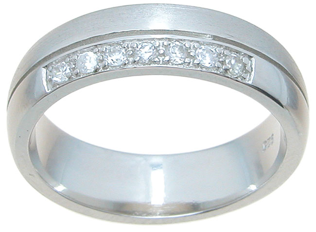 rb6862 6 mm 925 Sterling Silver Wedding Band Ring  Venetian Finish - Size 5