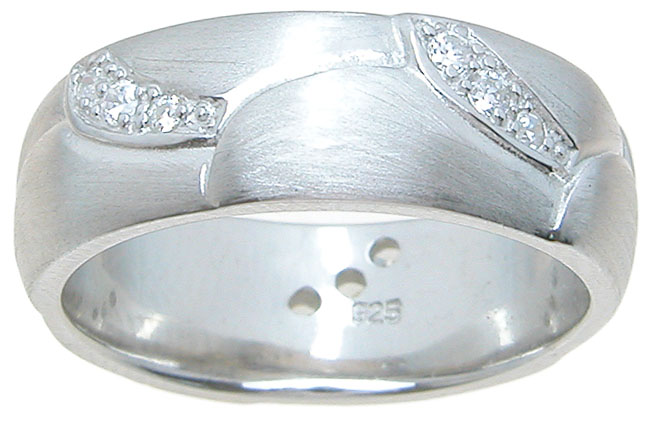 rb6866 7 mm 925 Sterling Silver Wedding Band Ring  Venetian Finish - Size 5