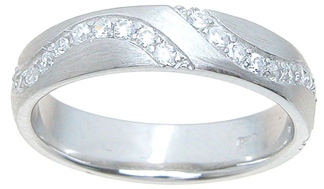 4.5 mm 925 Sterling Silver Wedding Band Ring  Venetian Finish - Size 5