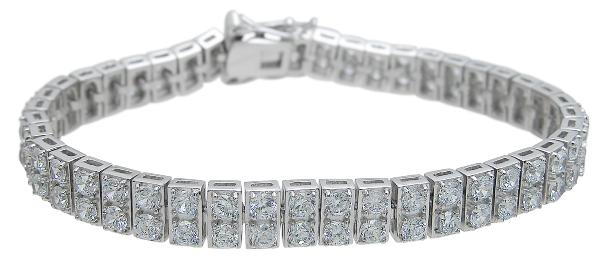 b6895 925 Sterling Silver Tennis Bracelet